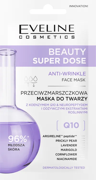 Eveline Cosmetics Beauty Super Dose, Przeciwzmarszczkowa maska do twarzy