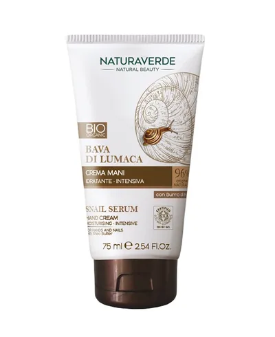 Naturaverde Snail Serum Hand Cream Moisturising Intensive (Serum Ślimaka, Intensywnie nawilżający krem do rąk)