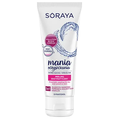 Soraya Mania oczyszczania, Peeling enzymatyczny 3 w 1 do skóry suchej i wrażliwej