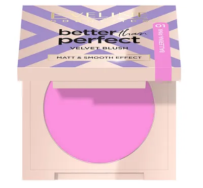 Eveline Cosmetics Better Than Perfect, Velvet Blush (Aksamitny prasowany róż do policzków)