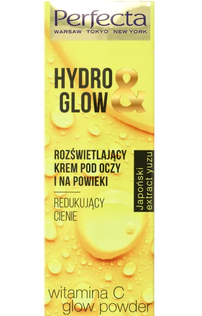 Perfecta Hydro & Glow, Rozświetlający krem pod oczy i na powieki redukujący cienie