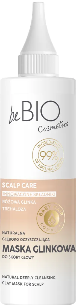 beBIO Scalp Care, Glinkowa maska do skóry głowy głęboko oczyszczająca