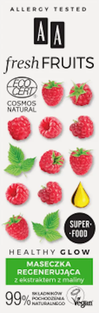 AA Fresh Fruits, Maseczka regenerująca z ekstraktem z maliny
