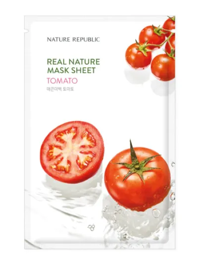 Nature Republic Tomato, Real Nature Sheet Mask (Pomidor, Maska do twarzy w płachcie)