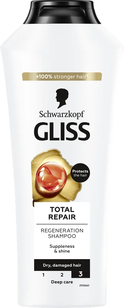 Schwarzkopf Gliss Total Repair, Shampoo (Szampon do włosów suchych i zniszczonych (nowa wersja))