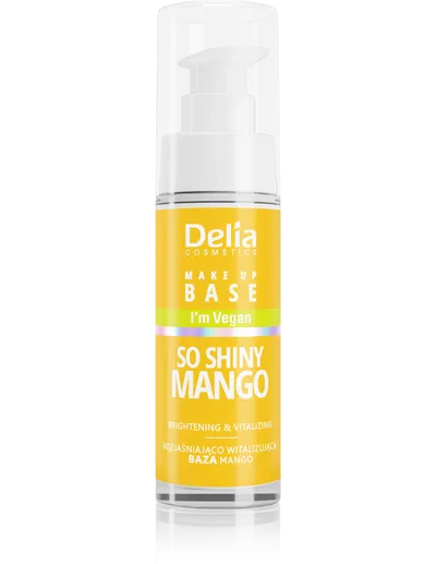 Delia Make Up Base So Shiny Mango (Wegańska baza rozjaśniająco-witalizująca z masłem mango)