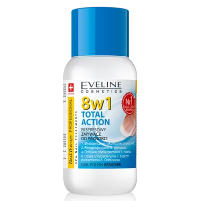 Eveline Cosmetics Total Action, Ekspresowy zmywacz do paznokci 8 w 1