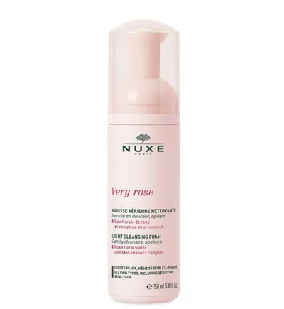 Nuxe Very Rose, Mousse Aerienne Nettoyante (Oczyszczająca pianka micelarna do mycia twarzy)