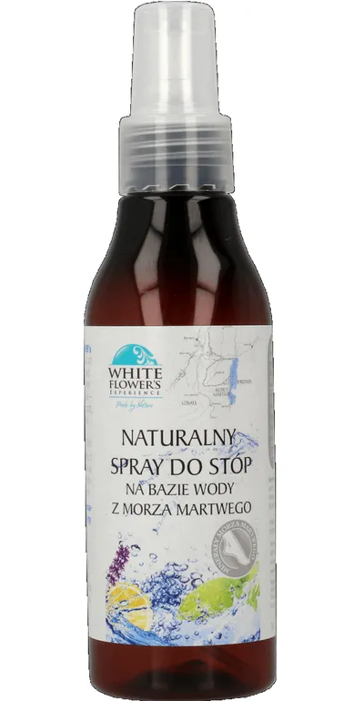 White Flower's Experience Naturalny spray do stóp na bazie wody z Morza Martwego