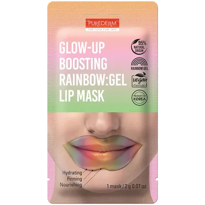 Purederm Glow-up Boosting Rainbow: Gel Lip Mask (Hydrożelowa maska na usta)