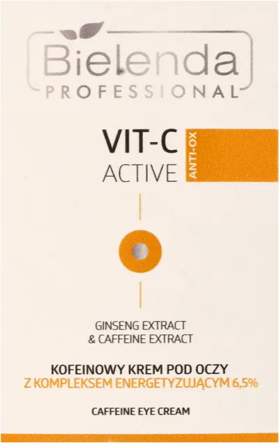 Bielenda Professional Vit-C Active, Kofeinowy krem pod oczy z kompleksem energetyzującym 6,5%