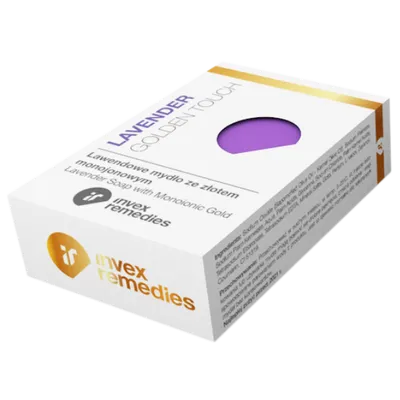 Invex Remedies Golden Touch, Lawendowe mydło ze złotem monojonowym Au100