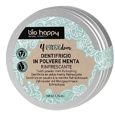 Bio Happy 4FREEdom, Dentifricio in Polvere Rinfrescante alla Menta (Miętowa pasta do zębów w proszku)