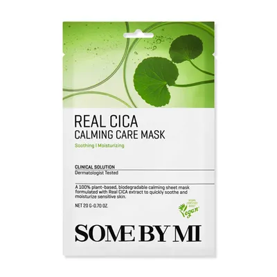 Some by MI Real Cica, Calming Care Mask (Łagodząca maska do twarzy w płachcie z wąkrotą azjatycką)
