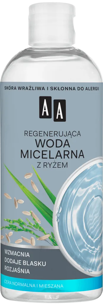 AA Skin Food, Regenerująca woda micelarna z ryżem do cery normalnej i mieszanej