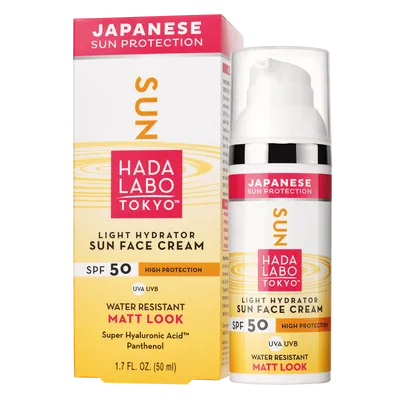 Hada Labo Tokyo Sun, Wodoodporny nawilżający krem do twarzy SPF 50