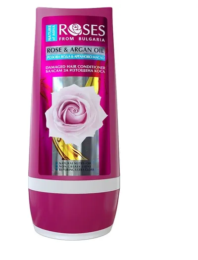 Nature of Agiva Roses, Damaged Hair Conditioner Roses Rose & Argan Oil (Odżywka do włosów `Woda różana i olej arganowy`)