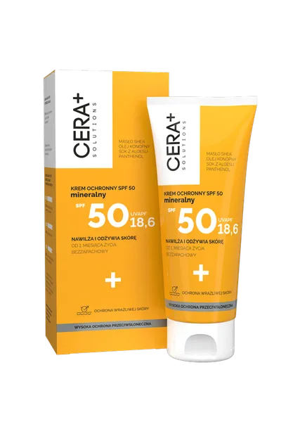 CERA+ Solutions Mineralny krem ochronny SPF50+