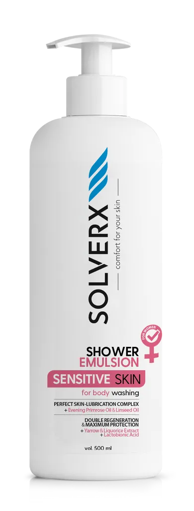 Solverx Sensitive skin, Emulsja do mycia ciała