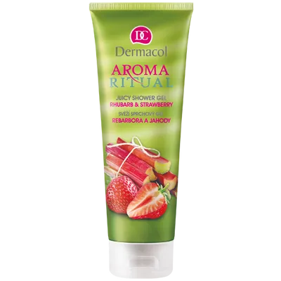 Dermacol Aroma Ritual, Shower Gel Rhubarb & Strawberry (Żel pod prysznic z truskawką i rabarbarem)