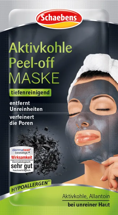 Schaebens Maske Aktivkohle Peel-off (Maska z aktywnym węglem peel-off)