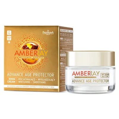 Amberray Advance Age Protector, Krem rozjaśniająco-stymulujący na dzień z wyciągiem z bursztynu