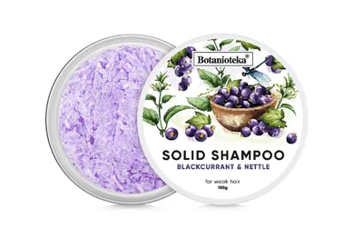 Botanioteka Solid Shampoo Blackcurrant & Nettle For Weak Hair (Szampon w kostce do włosów osłabionych `Czarna porzeczka & pokrzywa`)