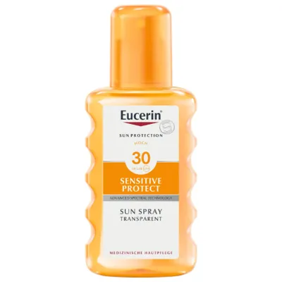 Eucerin Sun Spray Transparent Sensitive Protect SPF 30 (Przezroczysty spray do opalania dla wrażliwej skóry)