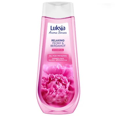 Luksja Aroma senses, Relaxing Peony & Bergamot Shower Gel (Żel pod prysznic `Odprężające peonia i bergamotka`)