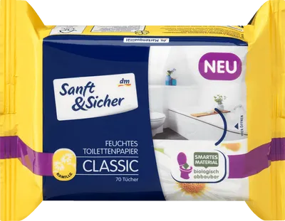 Sanft & Sicher Feuchtes Toilettenpapier Classic Kamille (Nawilżany papier z ekstraktem z rumianku)