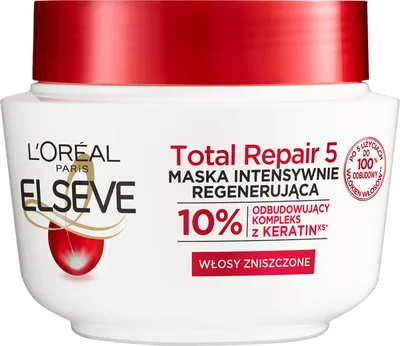 L'Oreal Paris Tota Repair 5, Maska intensywnie regenerująca 10% odbudowujący kompleks z Keratin