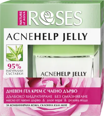 Nature of Agiva Roses Acnehelp Jelly (Przeciwtrądzikowy krem w żelu z aloesem i różą)