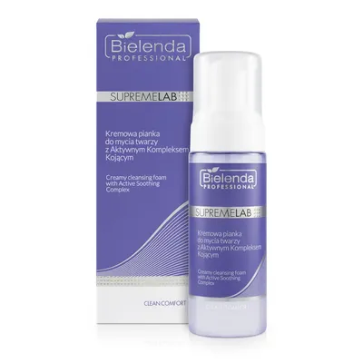 Bielenda Professional SUPREMELAB Clean Comfort, Creamy CleansingFoam with Active Soothing Complex (Kremowa pianka do mycia twarzy z aktywnym kompleksem kojącym)