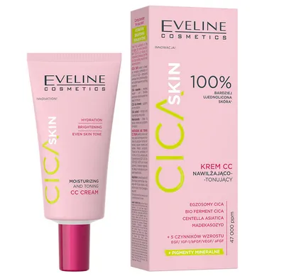 Eveline Cosmetics Cica Skin, Krem CC nawilżająco-tonujący
