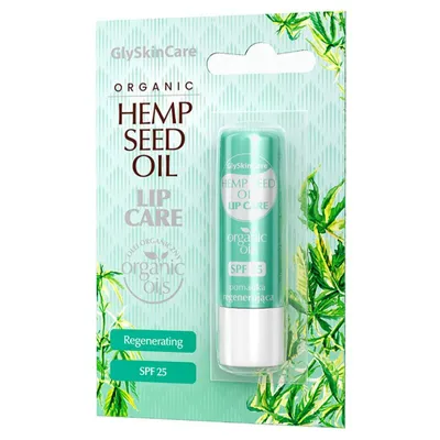 GlySkinCare Organic Hemp Seed Oil Lip Care SPF 25 (Pomadka ochronna do ust  `Konopie`)