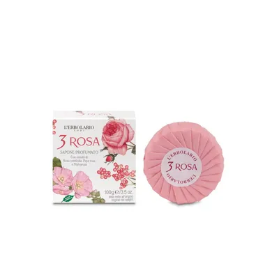 L'Erbolario 3 Rosa, Sapone Profumato (Mydło perfumowane)