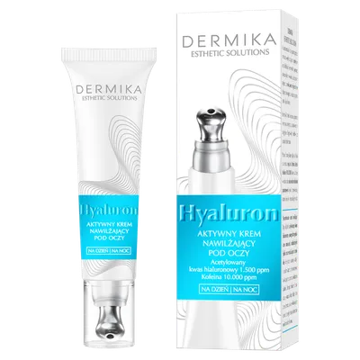 Dermika Esthetic Solutions, Hyaluron, Aktywny krem nawilżający pod oczy na dzień i na noc