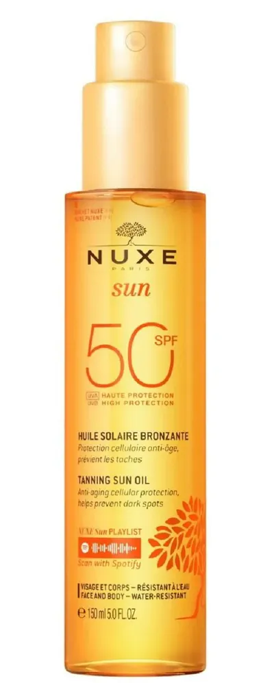 Nuxe Sun, Huile Solaire Bronzante SPF 50 (Olejek do opalania SPF 50)