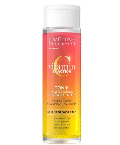 Eveline Cosmetics Vitamin C 3x Action, Tonik nawilżająco-rozświetlający