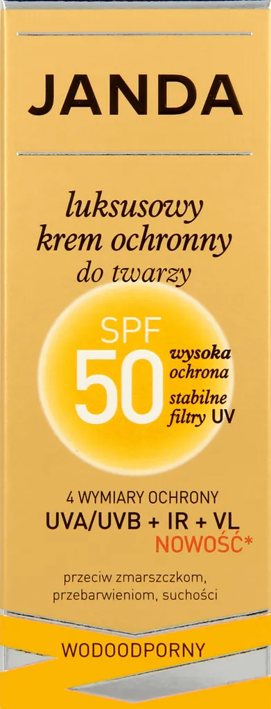 Janda Luksusowy krem ochronny do twarzy SPF 50