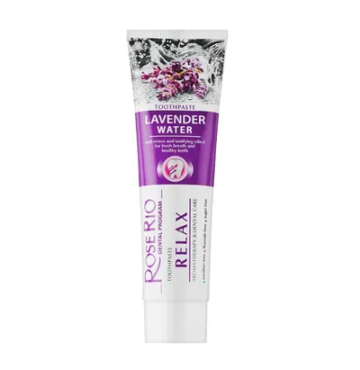 Rose Rio Dental Program Relax Lavender, Water Toothpaste (Lawenda, Pasta do zębów bez fluoru i cukru)