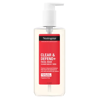 Neutrogena Clear & Defend+, Facial Wash (Żel do mycia twarzy)