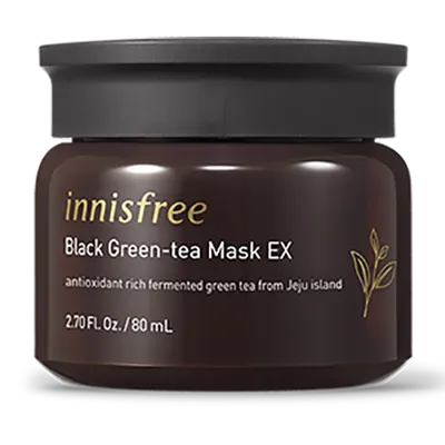 Innisfree Black Green Tea Mask Ex (Nawilżająca maseczka ze sfermentowaną herbatą)
