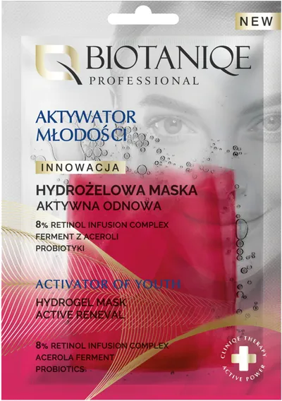 Biotaniqe Professional, Aktywator Młodości, Aktywna Odnowa, Hydrożelowa maska