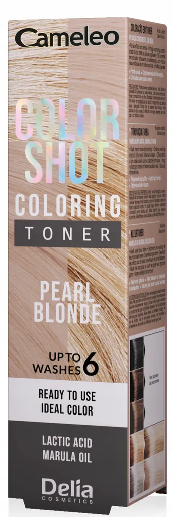 Delia Cameleo,Color Shot, Coloring Toner, Pearl Blond (Perłowy blond, Toner do włosów)