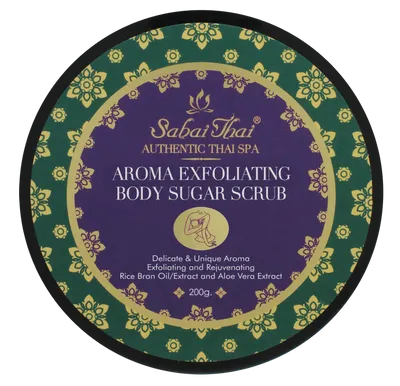 Sabai Thai Authentic Thai Spa, Aroma Exfoliating Body Sugar Scrub (Peeling cukrowy do ciała na bazie mleczka ryżowego)