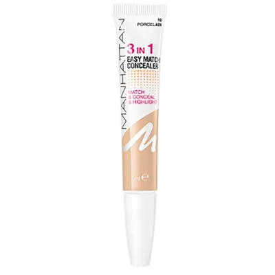 Manhattan Easy Match Concealer 3 in 1 (Korektor matujący i dopasowujący się do koloru cery 3 w 1)