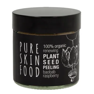 Pure Skin Food Organic Renewing Superfood Peeling Baobab - Raspberry (Łagodny peeling oczyszczający do twarzy z nasionami roślin)