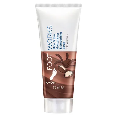 Avon Foot Works, Ilipe Butter Moisturing & Smoothing Scrub with Vitamin E (Scrub do stóp `Masło Illipe`)