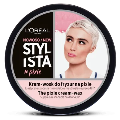 L'Oreal Paris Stylista, #Pixie, The Pixie Cream-Wax (Kremowy wosk do stylizacji fryzur na `Pixie`)